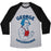 Virgin Teez  Baseball Tee Unisex Tri-Blend Baseball Tee / small / Athletic Gray / Black GEORGE WASHINGUNS UNISEX TRI-BLEND BASEBALL TEE