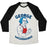 Virgin Teez  Baseball Tee Unisex Tri-Blend Baseball Tee / small / Oatmeal / Black GEORGE WASHINGUNS UNISEX TRI-BLEND BASEBALL TEE