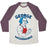Virgin Teez  Baseball Tee Unisex Tri-Blend Baseball Tee / small / Oatmeal / Maroon GEORGE WASHINGUNS UNISEX TRI-BLEND BASEBALL TEE