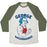 Virgin Teez  Baseball Tee Unisex Tri-Blend Baseball Tee / small / Oatmeal / Moss GEORGE WASHINGUNS UNISEX TRI-BLEND BASEBALL TEE