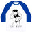 Virgin Teez  Baseball Tee Unisex Classic Baseball Tee / x-small / White/Blue GET BUFF UNISEX CLASSIC BASEBALL TEE