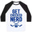 Virgin Teez  Baseball Tee Unisex Classic Baseball Tee / x-small / White/Black GET CHECKED NERD UNISEX CLASSIC BASEBALL TEE