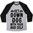Virgin Teez  Baseball Tee Unisex Tri-Blend Baseball Tee / small / Athletic Gray / Black GET DOWN DOG WITH YOUR BAD SELF UNISEX TRI-BLEND BASEBALL TEE