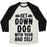 Virgin Teez  Baseball Tee Unisex Tri-Blend Baseball Tee / small / Oatmeal / Black GET DOWN DOG WITH YOUR BAD SELF UNISEX TRI-BLEND BASEBALL TEE