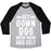 Virgin Teez  Baseball Tee Unisex Tri-Blend Baseball Tee / small / Athletic Gray / Black GET DOWN DOG WITH YOUR BAD SELF UNISEX TRI-BLEND BASEBALL TEE
