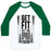 Virgin Teez  Baseball Tee Unisex Classic Baseball Tee / x-small / White/Dark Green GET FIT SET THE ODDS IN YOUR FAVOR UNISEX CLASSIC BASEBALL TEE