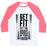 Virgin Teez  Baseball Tee Unisex Classic Baseball Tee / x-small / White/Neon Pink GET FIT SET THE ODDS IN YOUR FAVOR UNISEX CLASSIC BASEBALL TEE