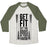 Virgin Teez  Baseball Tee Unisex Tri-Blend Baseball Tee / small / Oatmeal / Moss GET FIT SET THE ODDS IN YOUR FAVOR UNISEX TRI-BLEND BASEBALL TEE