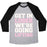 Virgin Teez  Baseball Tee Unisex Tri-Blend Baseball Tee / small / Athletic Gray / Black GET IN LOSER WE'RE GOING LIFTING PARODY WHITE PRINT UNISEX TRI-BLEND BASEBALL TEE