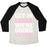 Virgin Teez  Baseball Tee Unisex Tri-Blend Baseball Tee / small / Oatmeal / Black GET IN LOSER WE'RE GOING LIFTING PARODY WHITE PRINT UNISEX TRI-BLEND BASEBALL TEE