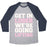 Virgin Teez  Baseball Tee Unisex Tri-Blend Baseball Tee / small / Athletic Gray / Navy GET IN LOSER WE'RE GOING LIFTING PARODY WHITE PRINT UNISEX TRI-BLEND BASEBALL TEE