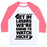 Virgin Teez  Baseball Tee Unisex Classic Baseball Tee / x-small / White/Neon Pink GET IN LOSERS WE'RE GOING TO WATCH HOCKEY UNISEX CLASSIC BASEBALL TEE