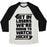 Virgin Teez  Baseball Tee Unisex Tri-Blend Baseball Tee / small / Oatmeal / Black GET IN LOSERS WE'RE GOING TO WATCH HOCKEY UNISEX TRI-BLEND BASEBALL TEE