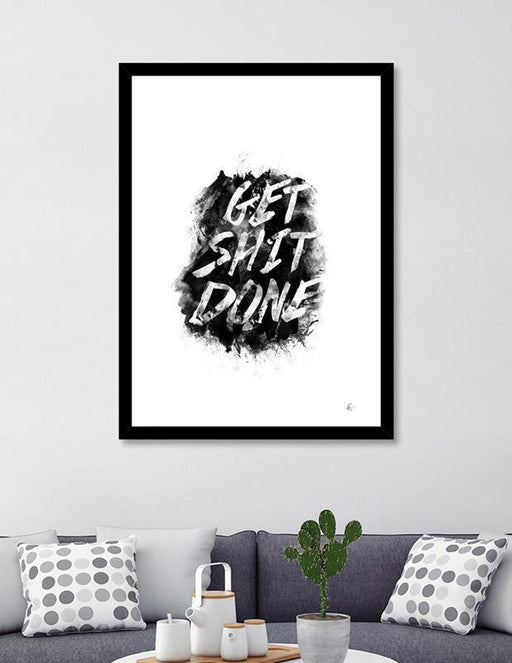 LUVD Framed Art Prints Get Shit Done Frame