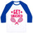 Virgin Teez  Baseball Tee Unisex Classic Baseball Tee / x-small / White/Blue GET SMASHED UNISEX CLASSIC BASEBALL TEE