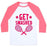 Virgin Teez  Baseball Tee Unisex Classic Baseball Tee / x-small / White/Neon Pink GET SMASHED UNISEX CLASSIC BASEBALL TEE