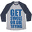 Virgin Teez  Baseball Tee Unisex Tri-Blend Baseball Tee / small / Athletic Gray / Navy GET SWOLE OR DIE TRYING UNISEX TRI-BLEND BASEBALL TEE
