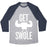 Virgin Teez  Baseball Tee Unisex Tri-Blend Baseball Tee / small / Athletic Gray / Navy GET SWOLE UNISEX TRI-BLEND BASEBALL TEE