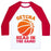 Virgin Teez  Baseball Tee Unisex Classic Baseball Tee / x-small / White/Red GETCHA HEAD IN THE GAME! UNISEX CLASSIC BASEBALL TEE