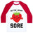Virgin Teez  Baseball Tee Unisex Classic Baseball Tee / x-small / White/Red GETTIN' BERRY SORE UNISEX CLASSIC BASEBALL TEE