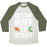 Virgin Teez  Baseball Tee Unisex Tri-Blend Baseball Tee / small / Oatmeal / Moss GETTIN' BUFF TO STUFF UNISEX TRI-BLEND BASEBALL TEE
