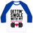 Virgin Teez  Baseball Tee Unisex Classic Baseball Tee / x-small / White/Blue GETTIN' SWOLE WITH MY SWEETHEART UNISEX CLASSIC BASEBALL TEE