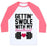 Virgin Teez  Baseball Tee Unisex Classic Baseball Tee / x-small / White/Neon Pink GETTIN' SWOLE WITH MY SWEETHEART UNISEX CLASSIC BASEBALL TEE