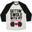 Virgin Teez  Baseball Tee Unisex Tri-Blend Baseball Tee / small / Oatmeal / Black GETTIN' SWOLE WITH MY SWEETHEART UNISEX TRI-BLEND BASEBALL TEE