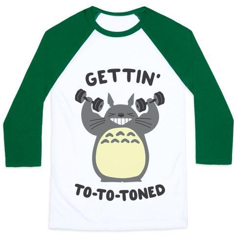Virgin Teez  Baseball Tee Unisex Classic Baseball Tee / x-small / White/Dark Green GETTIN' TOTOTONED UNISEX CLASSIC BASEBALL TEE