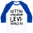 Virgin Teez  Baseball Tee Unisex Classic Baseball Tee / x-small / White/Blue GETTIN' WINGARDIUM LEVI-SWOLE-SA PARODY UNISEX CLASSIC BASEBALL TEE