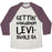 Virgin Teez  Baseball Tee Unisex Tri-Blend Baseball Tee / small / Oatmeal / Maroon GETTIN' WINGARDIUM LEVI-SWOLE-SA PARODY UNISEX TRI-BLEND BASEBALL TEE