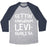 Virgin Teez  Baseball Tee Unisex Tri-Blend Baseball Tee / small / Athletic Gray / Navy GETTIN' WINGARDIUM LEVI-SWOLE-SA PARODY WHITE PRINT UNISEX TRI-BLEND BASEBALL TEE