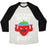 Virgin Teez  Baseball Tee Unisex Tri-Blend Baseball Tee / small / Oatmeal / Black GETTING BERRY BUFF UNISEX TRI-BLEND BASEBALL TEE