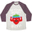 Virgin Teez  Baseball Tee Unisex Tri-Blend Baseball Tee / small / Oatmeal / Maroon GETTING BERRY BUFF UNISEX TRI-BLEND BASEBALL TEE