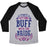 Virgin Teez  Baseball Tee Unisex Tri-Blend Baseball Tee / small / Athletic Gray / Black GETTING BUFF WITH THE BRIDE UNISEX TRI-BLEND BASEBALL TEE