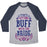 Virgin Teez  Baseball Tee Unisex Tri-Blend Baseball Tee / small / Athletic Gray / Navy GETTING BUFF WITH THE BRIDE UNISEX TRI-BLEND BASEBALL TEE
