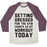 Virgin Teez  Baseball Tee Unisex Tri-Blend Baseball Tee / small / Oatmeal / Maroon GETTING DRESSED FOR THE GYM COUNTS AS MY WORKOUT TODAY UNISEX TRI-BLEND BASEBALL TEE