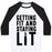 Virgin Teez  Baseball Tee Unisex Classic Baseball Tee / x-small / White/Black GETTING FIT AND STAYING LIT UNISEX CLASSIC BASEBALL TEE