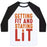 Virgin Teez  Baseball Tee Unisex Classic Baseball Tee / x-small / White/Black GETTING FIT AND STAYING LIT UNISEX CLASSIC BASEBALL TEE