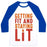 Virgin Teez  Baseball Tee Unisex Classic Baseball Tee / x-small / White/Blue GETTING FIT AND STAYING LIT UNISEX CLASSIC BASEBALL TEE