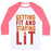 Virgin Teez  Baseball Tee Unisex Classic Baseball Tee / x-small / White/Neon Pink GETTING FIT AND STAYING LIT UNISEX CLASSIC BASEBALL TEE