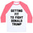 Virgin Teez  Baseball Tee Unisex Classic Baseball Tee / x-small / White/Neon Pink GETTING FIT TO FIGHT DONALD TRUMP UNISEX CLASSIC BASEBALL TEE