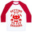 Virgin Teez  Baseball Tee Unisex Classic Baseball Tee / x-small / White/Red GETTING FIT TO FLY DRAGONS UNISEX CLASSIC BASEBALL TEE