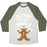 Virgin Teez  Baseball Tee Unisex Tri-Blend Baseball Tee / small / Oatmeal / Moss GETTING HOLIDAY SWOLE UNISEX TRI-BLEND BASEBALL TEE