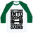 Virgin Teez  Baseball Tee Unisex Classic Baseball Tee / x-small / White/Dark Green GETTING INTO SOME SHENANIGAINS UNISEX CLASSIC BASEBALL TEE