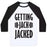 Virgin Teez  Baseball Tee Unisex Classic Baseball Tee / x-small / White/Black GETTING JACK JACKED PARODY UNISEX CLASSIC BASEBALL TEE