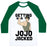 Virgin Teez  Baseball Tee Unisex Classic Baseball Tee / x-small / White/Dark Green GETTING JOJO-JACKED UNISEX CLASSIC BASEBALL TEE