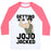 Virgin Teez  Baseball Tee Unisex Classic Baseball Tee / x-small / White/Neon Pink GETTING JOJO-JACKED UNISEX CLASSIC BASEBALL TEE