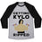 Virgin Teez  Baseball Tee Unisex Tri-Blend Baseball Tee / small / Athletic Gray / Black GETTING KYLO RIPPED UNISEX TRI-BLEND BASEBALL TEE