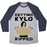 Virgin Teez  Baseball Tee Unisex Tri-Blend Baseball Tee / small / Athletic Gray / Navy GETTING KYLO RIPPED UNISEX TRI-BLEND BASEBALL TEE